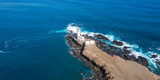Fototapeta  - Aerial view of Ponta Temerosa lighthouse farol in the city of Pr
