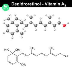 Wall Mural - Degidroretinol structural formula