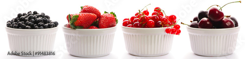 Naklejka - mata magnetyczna na lodówkę Berry in bowl collection