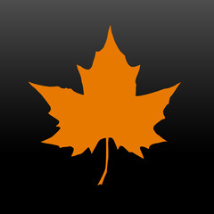 Wall Mural - silhouette of the maple leaf. canadian symbol. vector