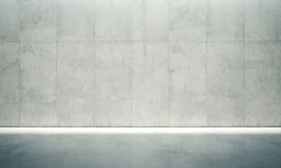 Wall Mural - Blank space interior wall. 3d render