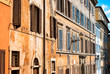 Traditional old buildings Street view in Rome, ITALY
