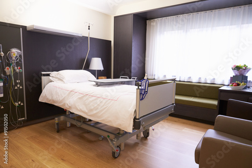 Zdjęcie XXL Pusty pokój pacjenta w nowoczesnym szpitalu