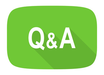 Aufkleber - question answer flat design modern icon