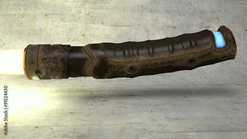 Cuadros en Lienzo Worn and Rusty Vintage Lightsaber