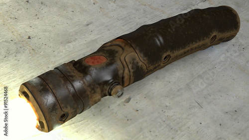 Fotografía Worn and Rusty Vintage Lightsaber