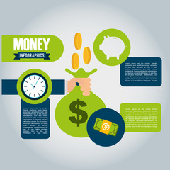 Canvas Print - money infographic 