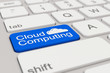 Tastatur - cloud computing - blau