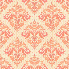 Wall Mural - damask seamless vector pattern