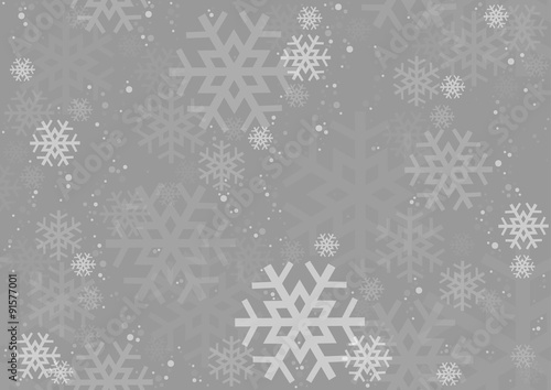 Christmas Snowflakes Texture - Repetitive Background Illustration, Vector