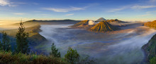 Bromo Volcano At Sunrise, East Java, Indonesia