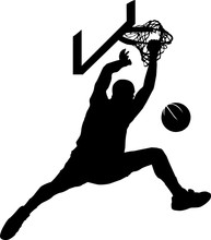 Basketball Dunk Silhouette
