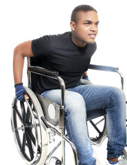 young man in a wheelchair