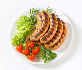 Canvas Print - Grilled bratwursts