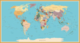 Fototapeta Mapy - VINTAGE WORLD MAP