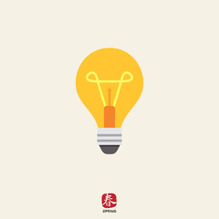 Wall Mural - Lightbulb icon