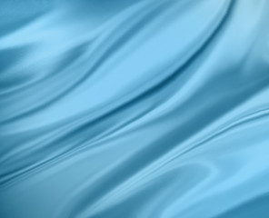 light blue background abstract cloth or liquid wave illustration of wavy folds, silk texture or satin satin material