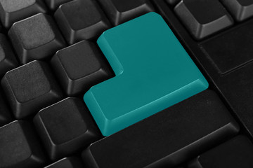 Sticker - Close-up of laptop keyboard with color button