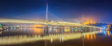 Ataturk Bridge, Metro Bridge At Night Istanbul