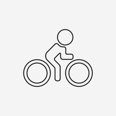 Wall Mural - bike cycling line icon