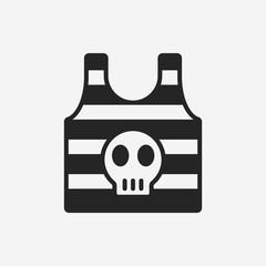 Canvas Print - pirate clothes icon