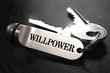 Willpower Concept. Keys with Keyring.