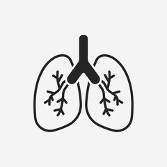 Poster - organ lung icon