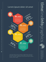 web template for vertical diagram or presentation. business conc