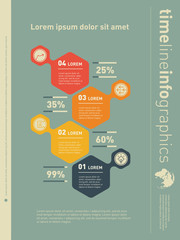 Web Template for vertical diagram or presentation. Business conc