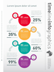 Web Template for vertical diagram or presentation. Business conc