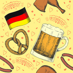 Wall Mural - Oktoberfest vector illustration