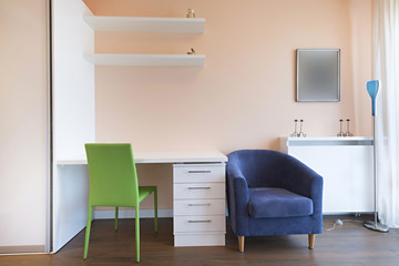 Canvas Print - Interior of a empty modern teenage room