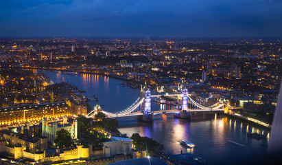 Sticker - Tower Bridge in night lights, London