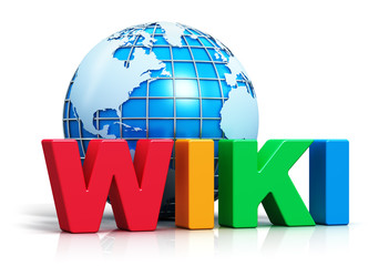Poster - Wiki text and Earth globe