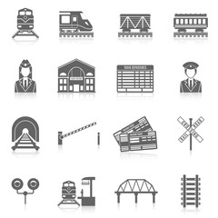 Wall Mural - Railway Icon Set