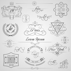 Canvas Print - Calligraphic Design Elements