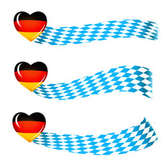 Wall Mural - Oktoberfest celebration design, set of banners in bavarian color