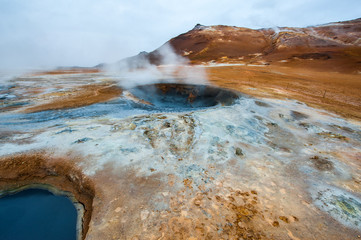 Boiling mud at Namafjall, Myvatn lake, Iceland