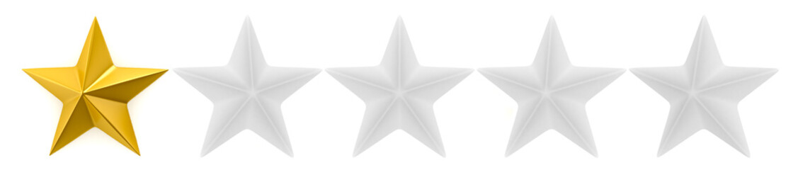 Wall Mural - one to five star review