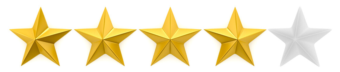 Wall Mural - one to five star review