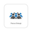 Leinwandbild Motiv Focus Groupe Icon. Business Concept. Flat Design.