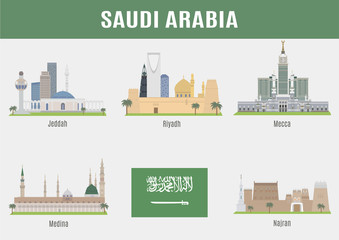 Canvas Print - Cities in Saudi Arabia