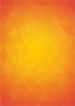 Orange And Yellow Abstract Background With Triangular Shapes