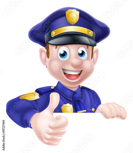 Policeman Giving Thumbs Up
