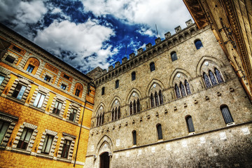 Wall Mural - historic palaces in Siena