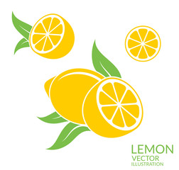 Poster - Lemon. Isolated fruit on white background