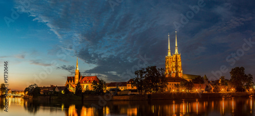 Obraz w ramie Wroclaw panorama