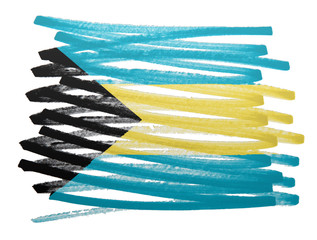 Wall Mural - Flag illustration - Bahamas