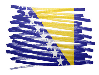 Wall Mural - Flag illustration - Bosnia Herzegovina