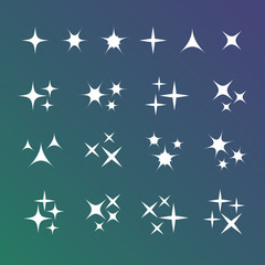 Wall Mural - Sparkles icons